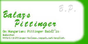balazs pittinger business card